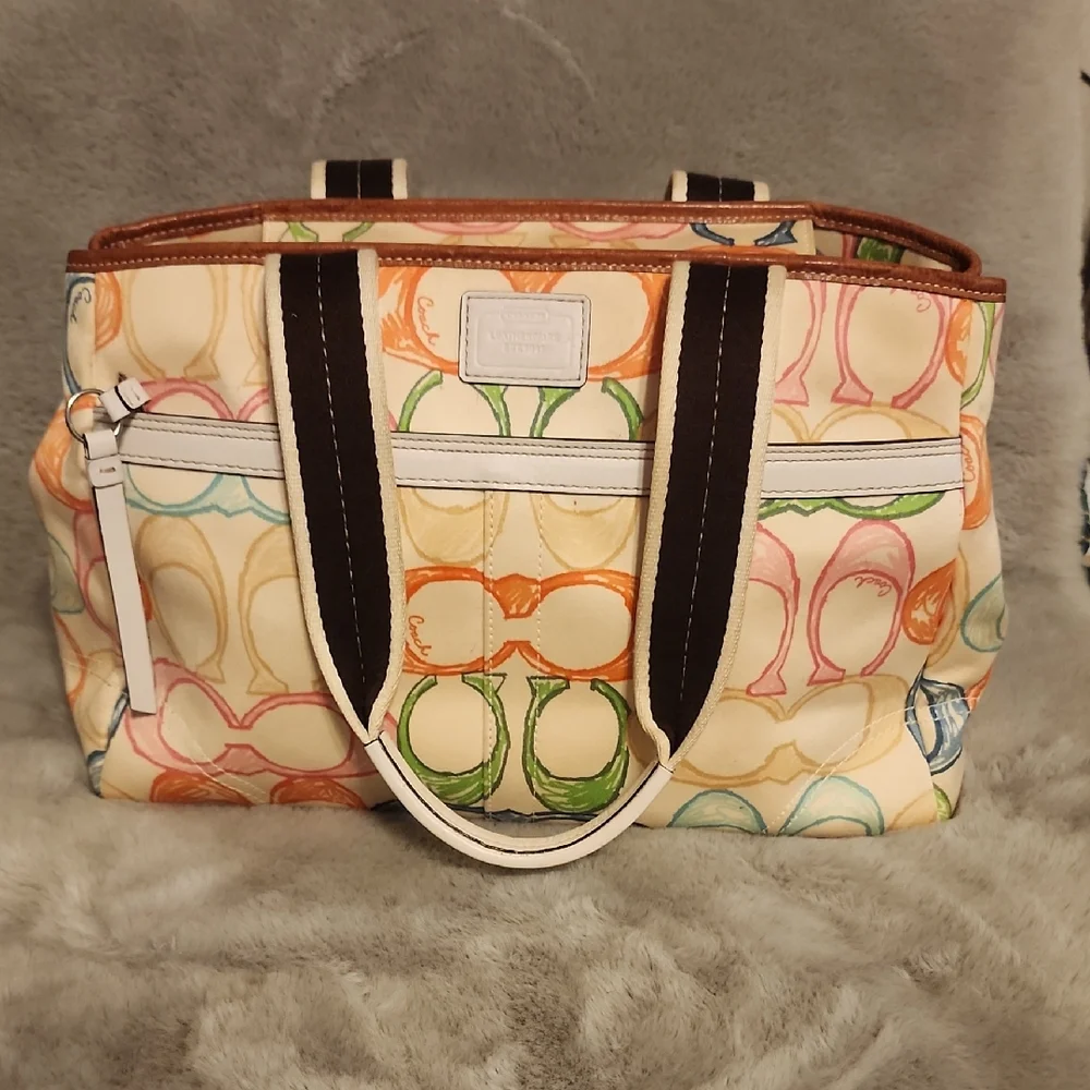 Multicolor Coach Scribble Tote - Picture 1 of 10